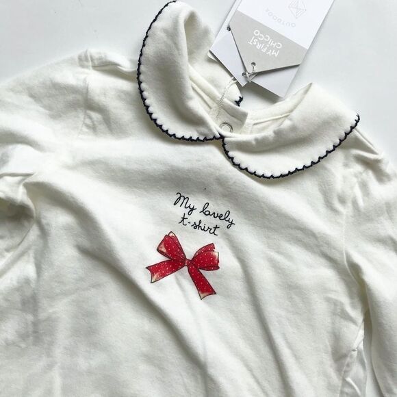 Chicco NWT Peter Pan collar top 15 months - Picture 2 of 4